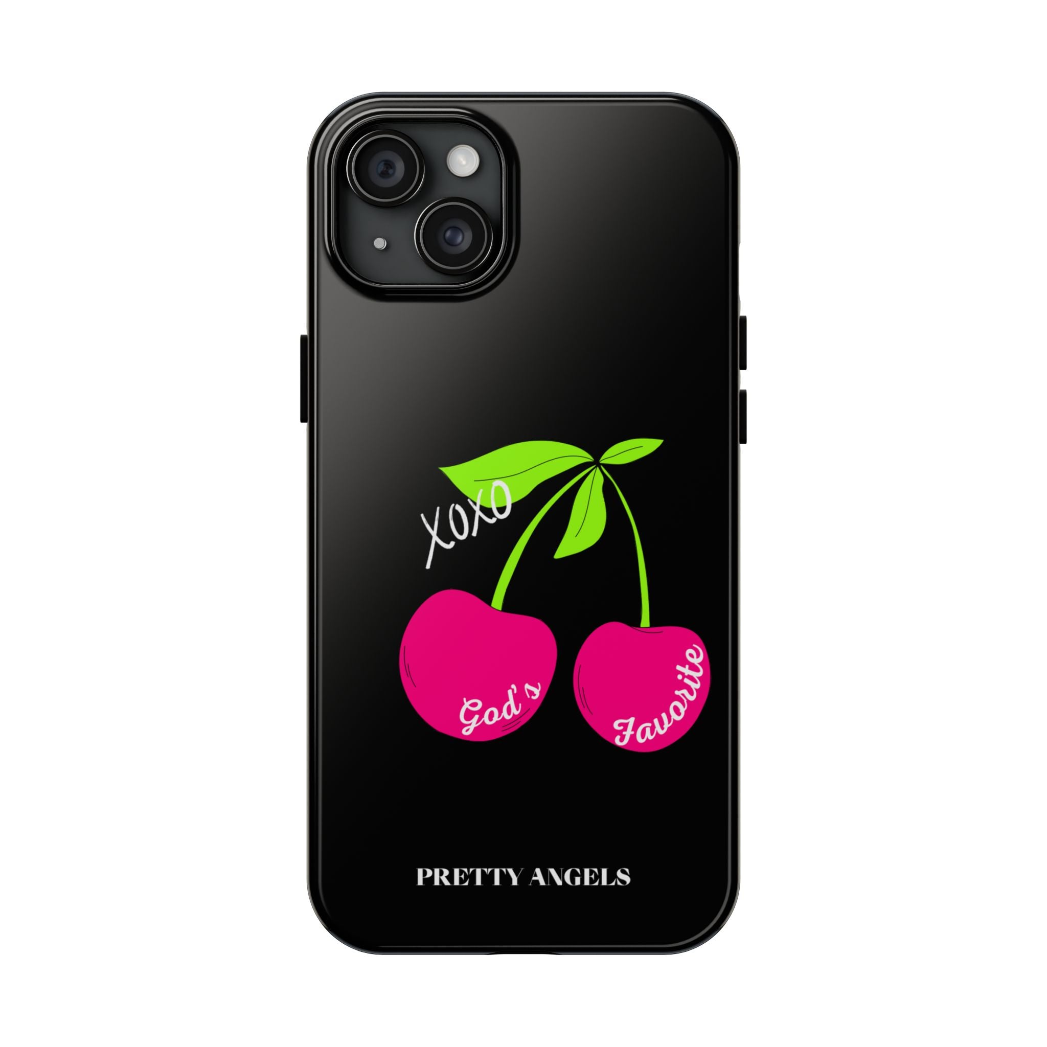 Tough Phone Case — 'God's Favorite' with Hot Pink Cherry