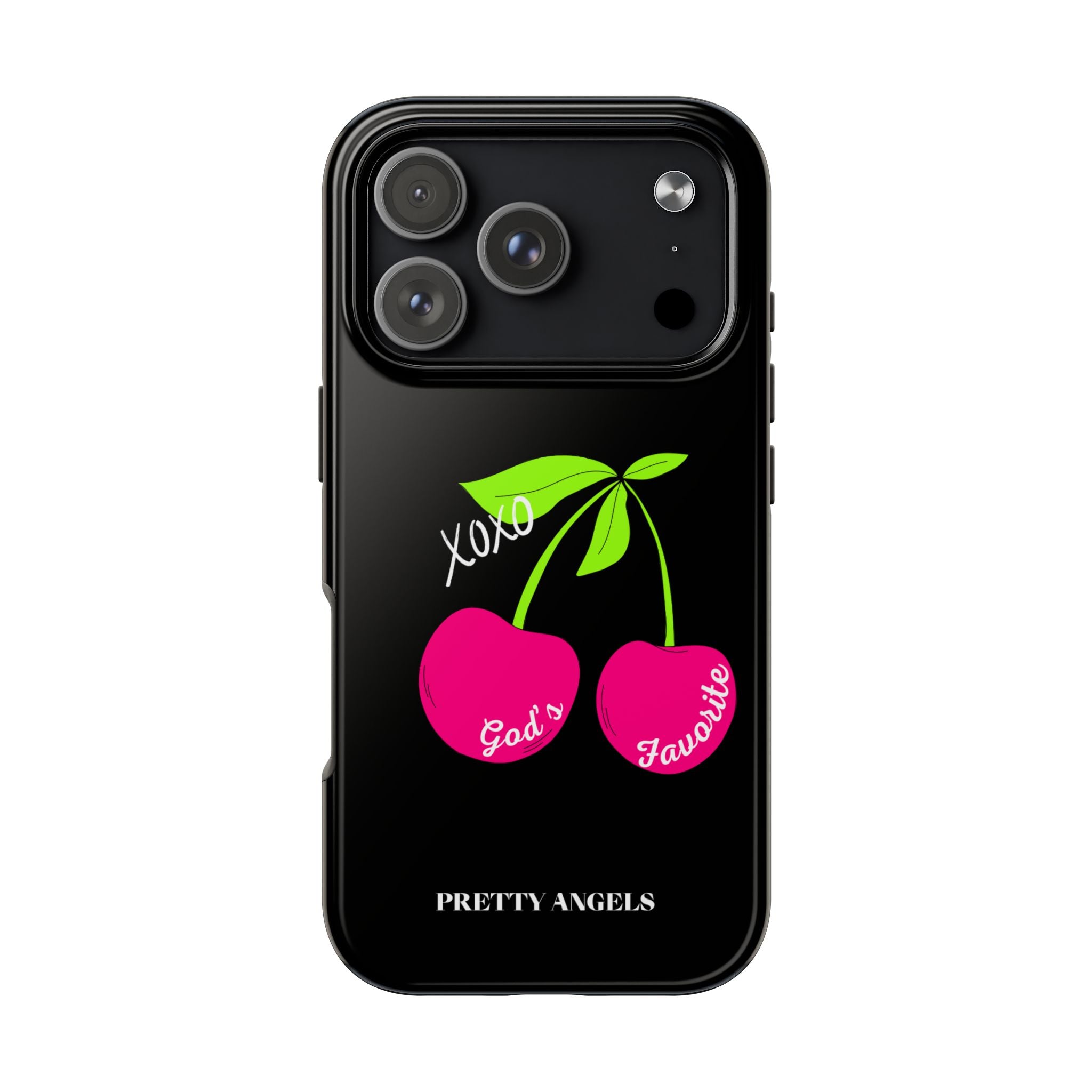 Tough Phone Case — 'God's Favorite' with Hot Pink Cherry