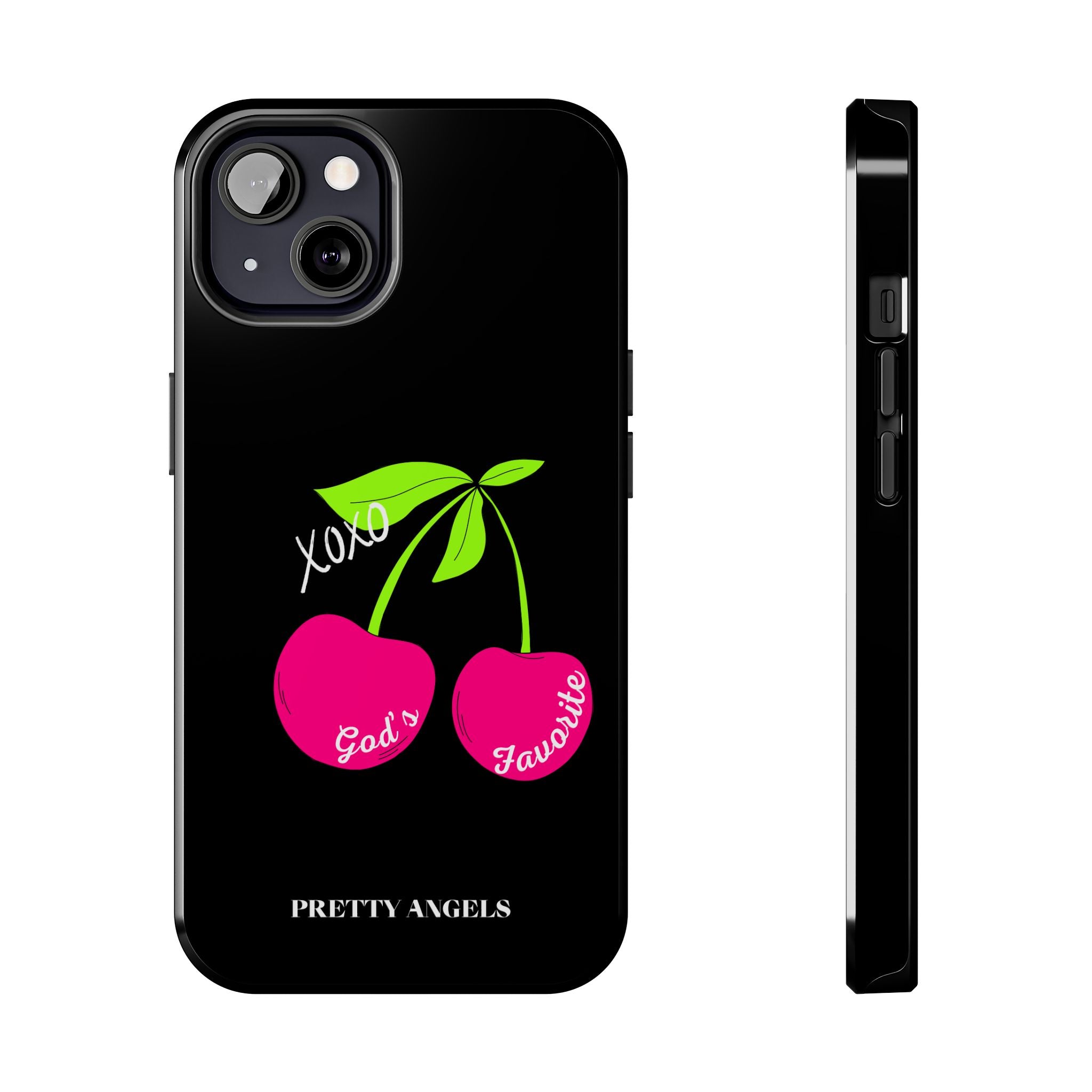 Tough Phone Case — 'God's Favorite' with Hot Pink Cherry