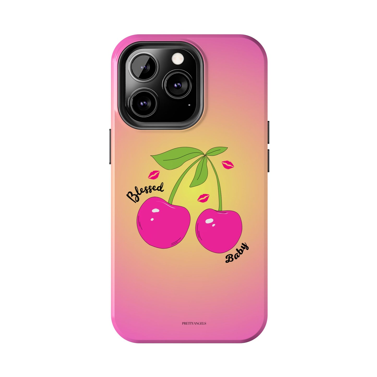 Hot Pink Cherry Blessed Baby Tough Phone Case