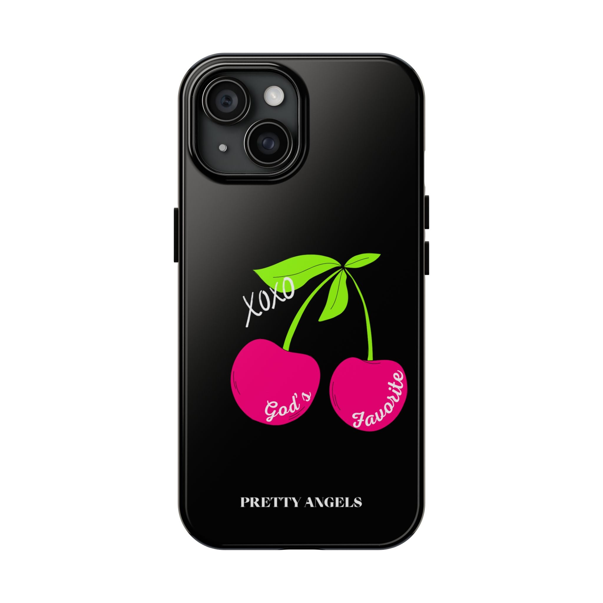 Tough Phone Case — 'God's Favorite' with Hot Pink Cherry