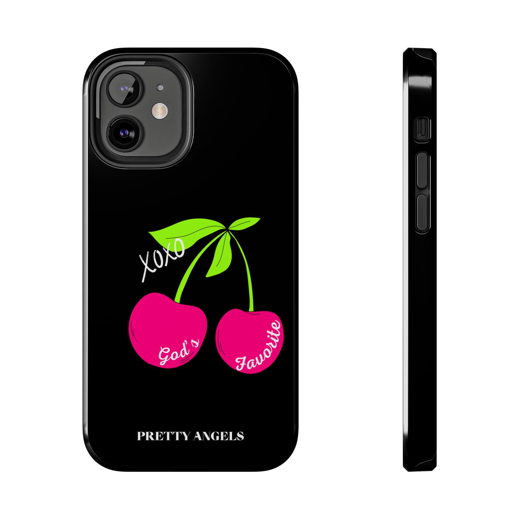 Tough Phone Case — 'God's Favorite' with Hot Pink Cherry
