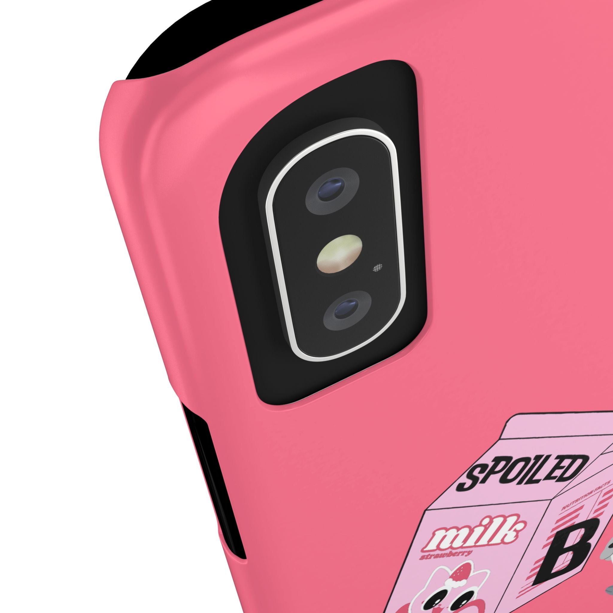 “Spoiled Brat Peachy Phone Case - Slim Cute Baby Rat & Pink Milk Carton Protective Cover for Girly Princesses” - Teenage Girl Accessories, Trendy Phone Covers for Girls