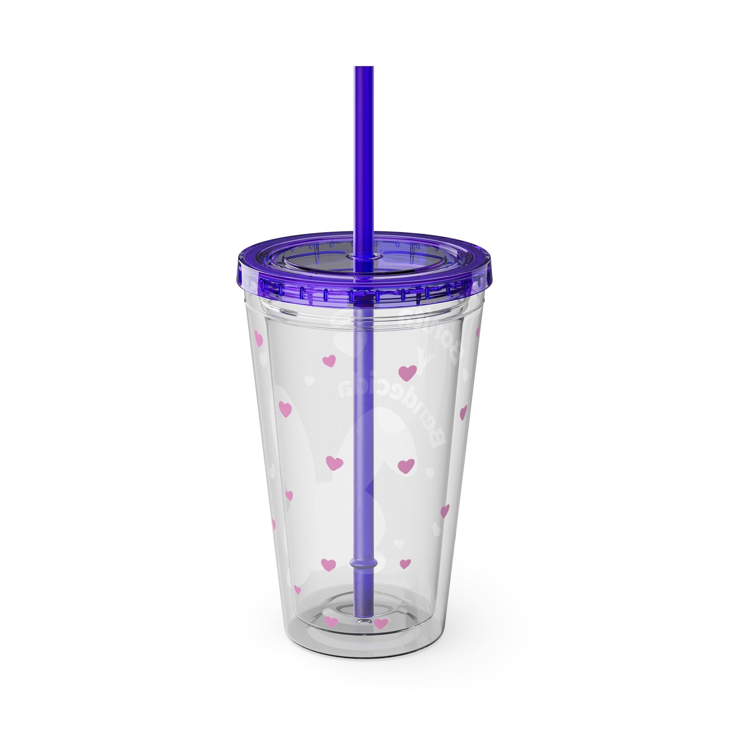 Bonita y Bendecida Pink Bunny Tumbler with Straw, 16oz