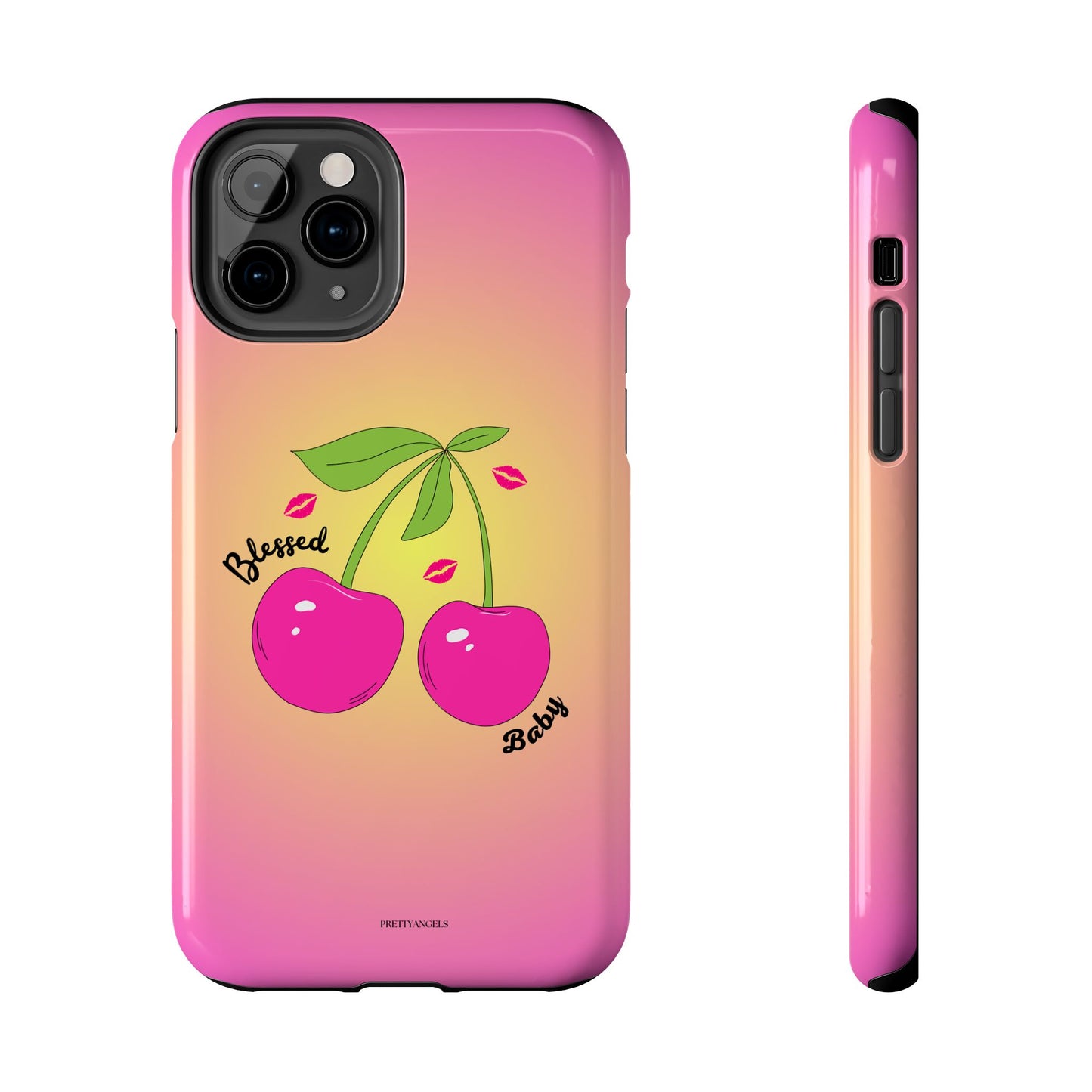 Hot Pink Cherry Blessed Baby Tough Phone Case